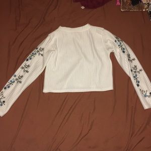 White cropped sweater